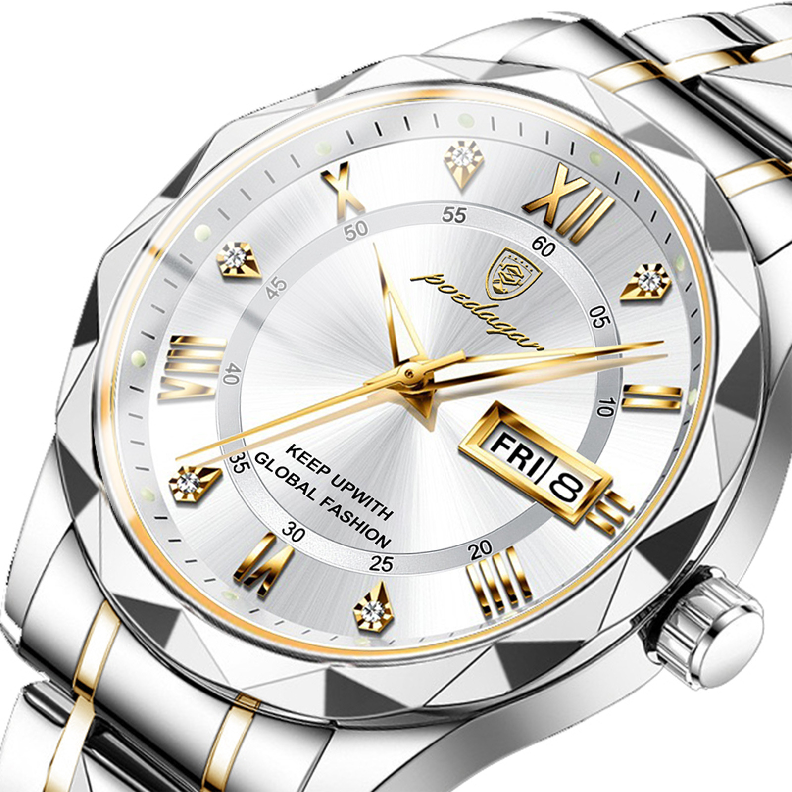 Picture of Swiss brand waterproof luminous new men's watch belt quartz watch live foreign trade explosions a generation of hair