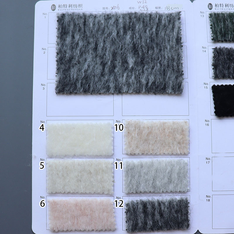 Picture of Water Ripple Knitted Mohair Wool Blend Coat Fabric Fashion Jacket Clothing Fabric