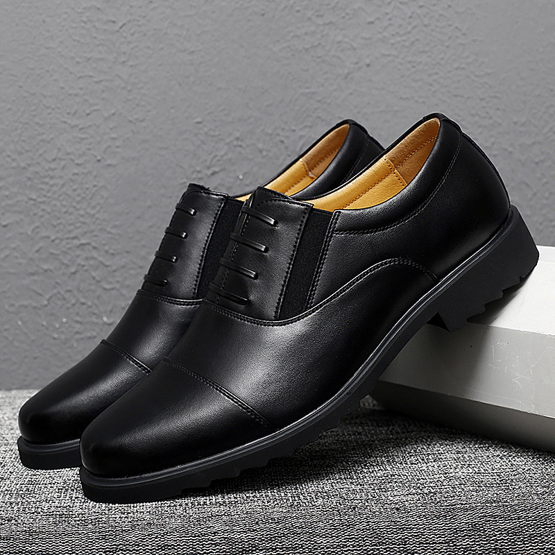 Picture of Cross-Border Leather Shoes Men's New Business Formal Casual Spring and Autumn Breathable Men's British Korean Style Round Toe Groom's Wedding Shoes