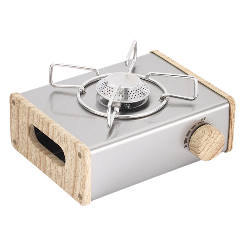 Stainless steel cassette stove camping barbecue stove household outdoor gas tank stove butane stove camping convenient hot pot barbecue stove