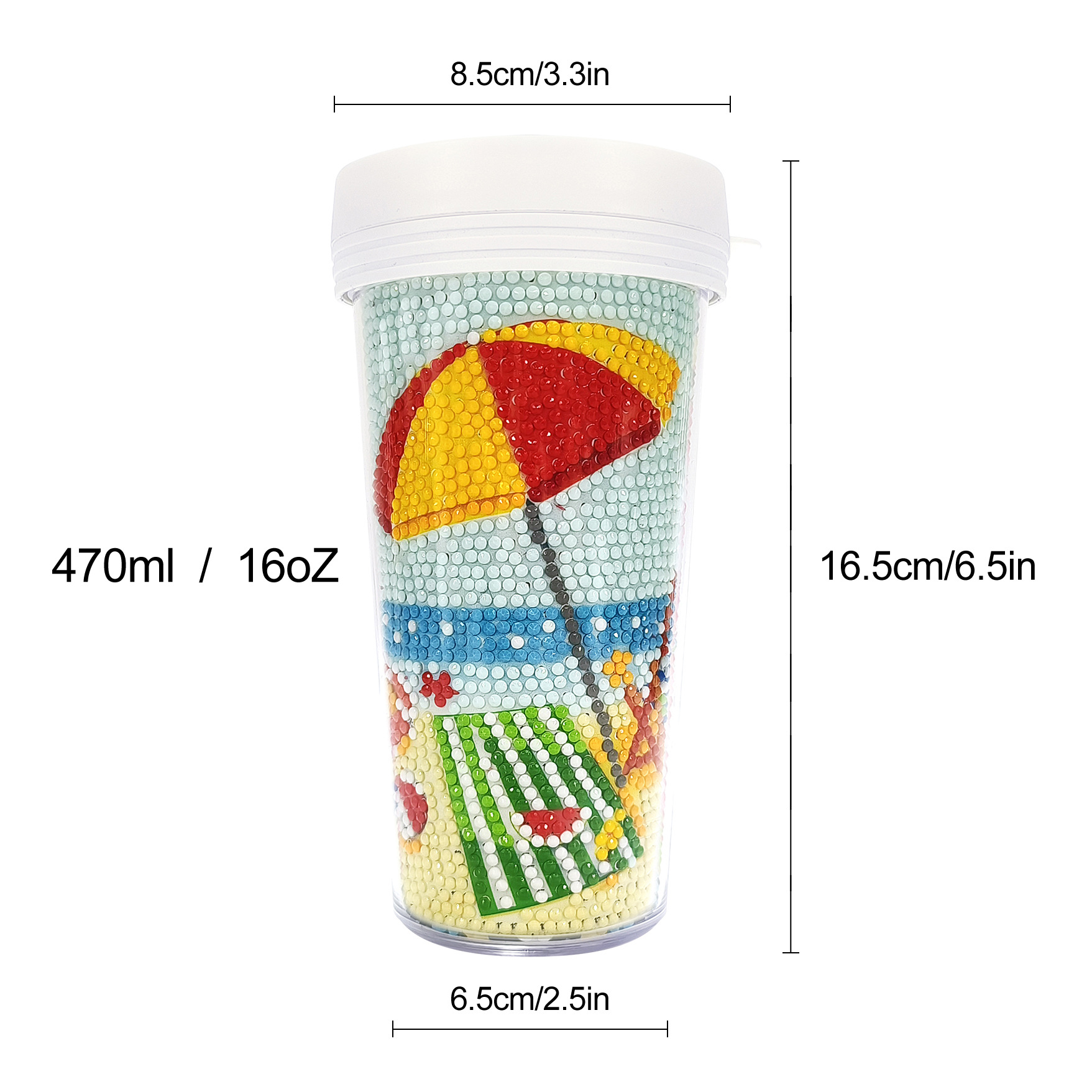 Picture of Diamond Painting Peripherals, New and Unique Cups, Cross-Border Supply, Diamond Stickers, Embroidery, DIY Handmade Full Diamond Creative Decorative Paintings Wholesale