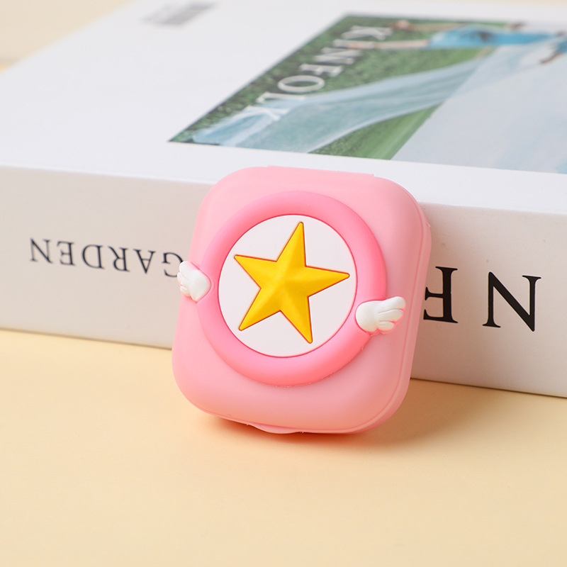 Picture of Creative cute girl Heart star moon box glasses case cartoon contact lens myopia couple box beauty contact double box