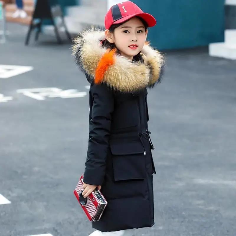 Picture of Girls' Cotton-padded Clothes 2021 New Korean Style Fashionable All-match Down Cotton-padded Jacket Mid-length Cotton-padded Jacket Trend for Middle-aged Children