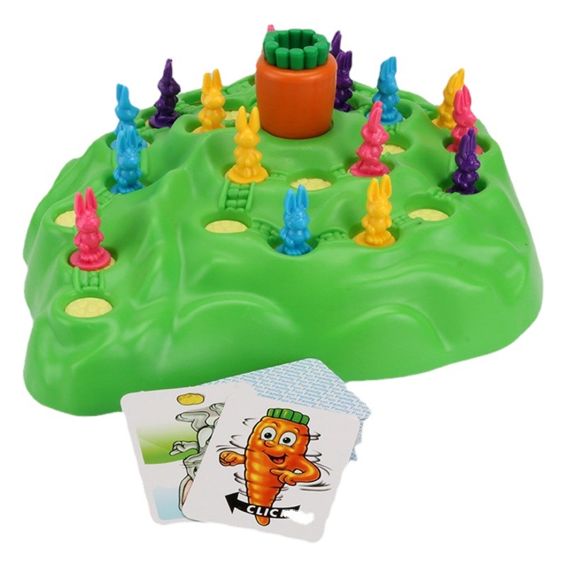 Rabbit Trap Game Chess Toy Upgrade with map Turtle Rabbit Cross-country Race Defending Radish Children's Educational Board Game