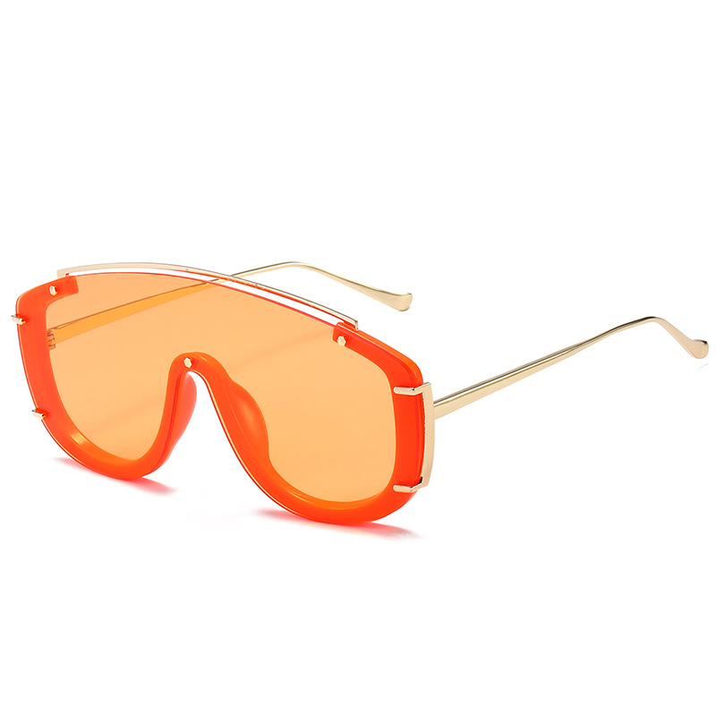 Picture of 2022 Europe and the United States new large frame conjoined color ins sunglasses cross-border personality modern fashion net red sunglasses women