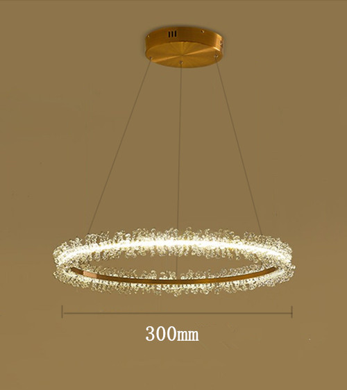 Picture of Crystal Chandelier Living Room Main Light High-End Accessible Luxury Simple Modern Ring Restaurant Lighting Zhongshan Chandelier