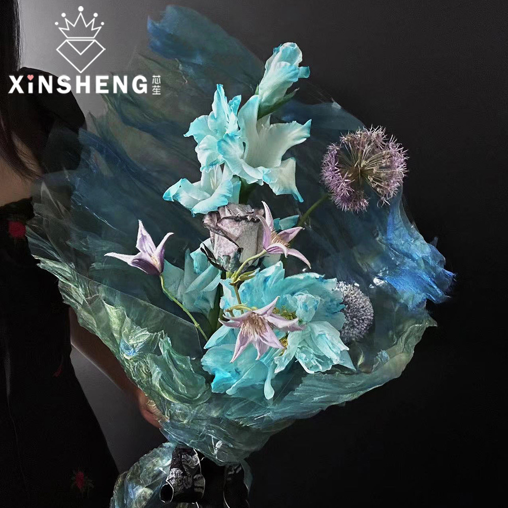 Core on the new dream organza flower packaging materials hand gift materials wholesale diy gradient gauze