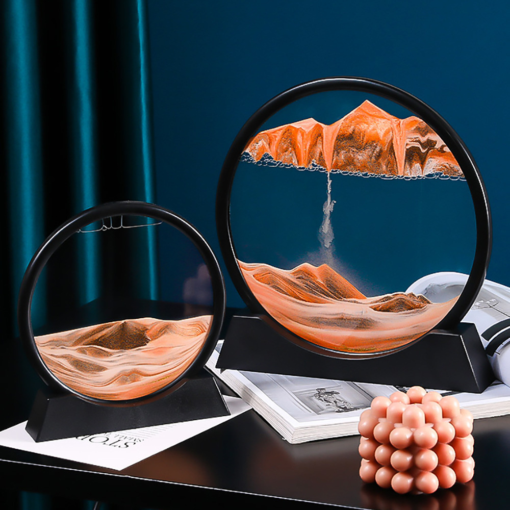Picture of Simple creative quicksand painting decoration office living room 3D decorative painting Three-dimensional hourglass home decoration gift