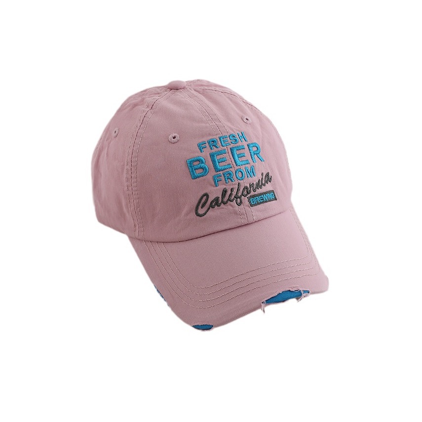 Picture of Niche Trendy Brand Old Hole Kidsren's Baseball Cap Korean Style Street Retro Color Versatile Baby Letter Peaked Cap