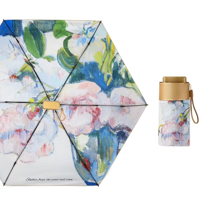 Manual Parasol with Sun Protection and Uv Protection, Small Gold Umbrella, Flat 40% off Titanium Gold Gift Box, Custom Sun Umbrella, Small and Fresh Style