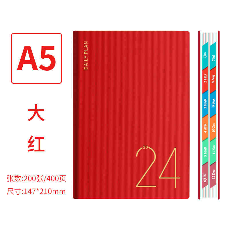 Picture of 2025 Schedule, 365-Day Daily Planner, One Page Per Day, Diary, Notepad, Time Management Notes