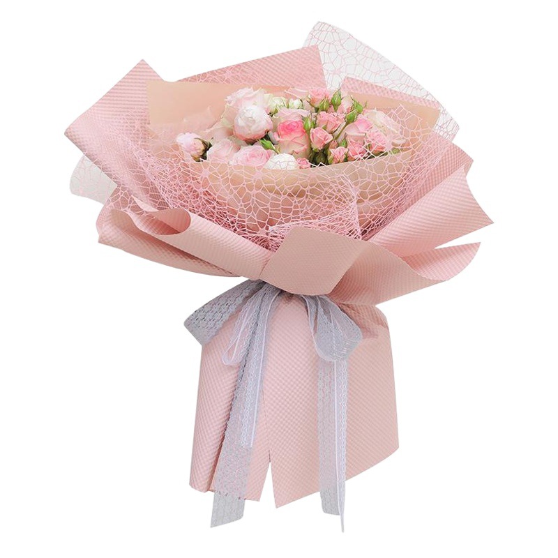 Manufacturer Wholesale Jacquard Mesh Roll Material Bouquet Wrapping Paper Hollow Yarn Large Bird Net Flower Wrapping Paper DIY Material Kit