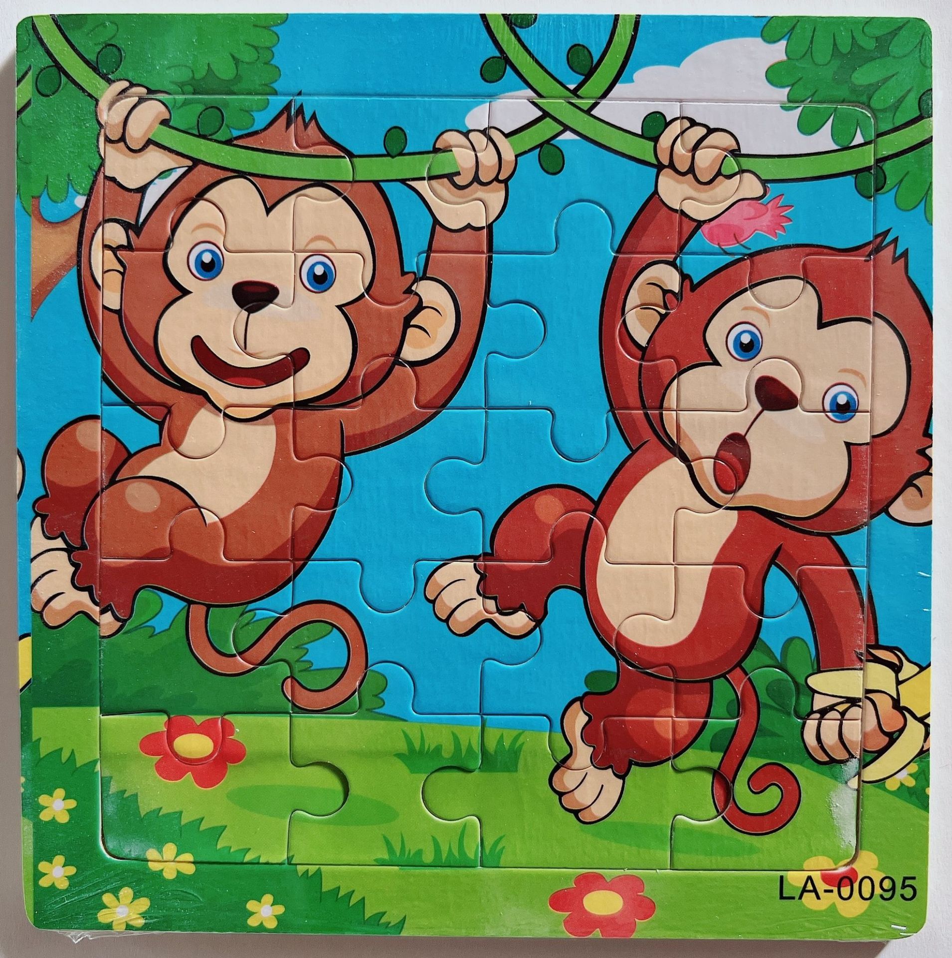 Picture of 20 Pieces of Wooden Kidsren's Intellectual Toys, Wooden Puzzles, Cartoon Animals, Street Stall Toys, Factory Direct Supply