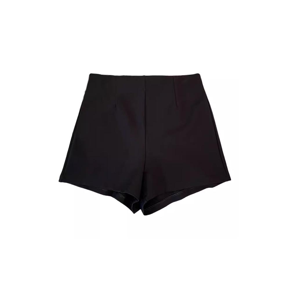 Black Casual Outer Wear Bottoming Shorts Autumn New plus size chubby girl High Waist Elastic Thick Leg Hip A- shaped Hot Pants