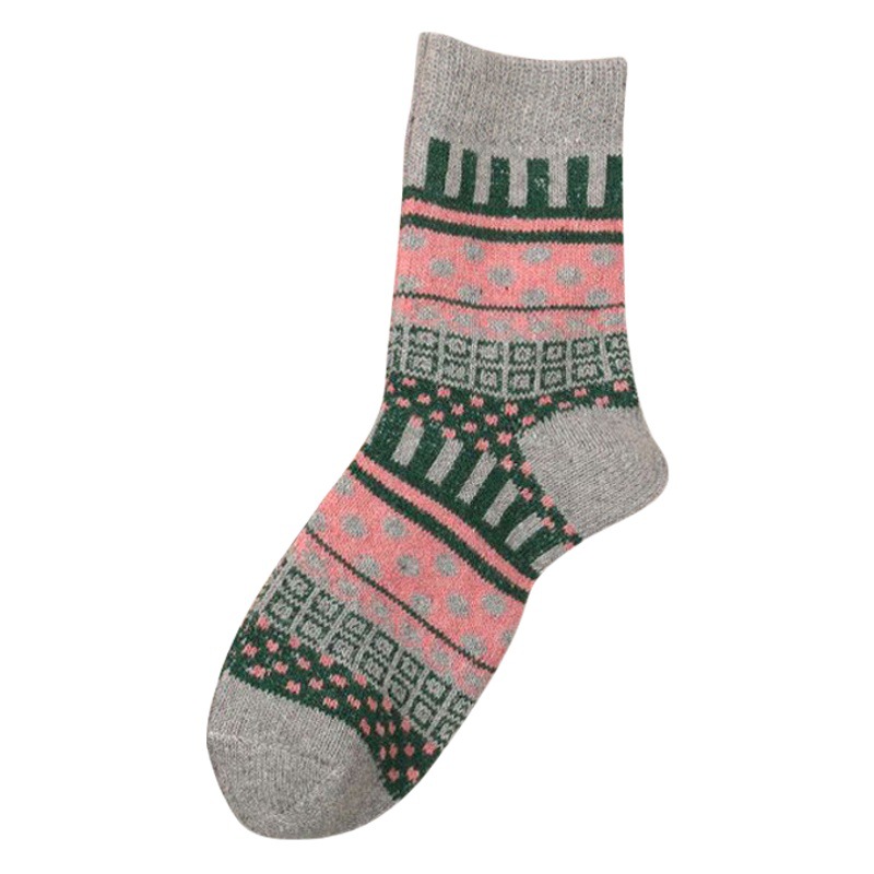 Winter Woolen Socks Women's Autumn and Winter Thickened Cold-proof Warm Lined Cotton Socks Long Women's Mid-tube Winter Women's Socks