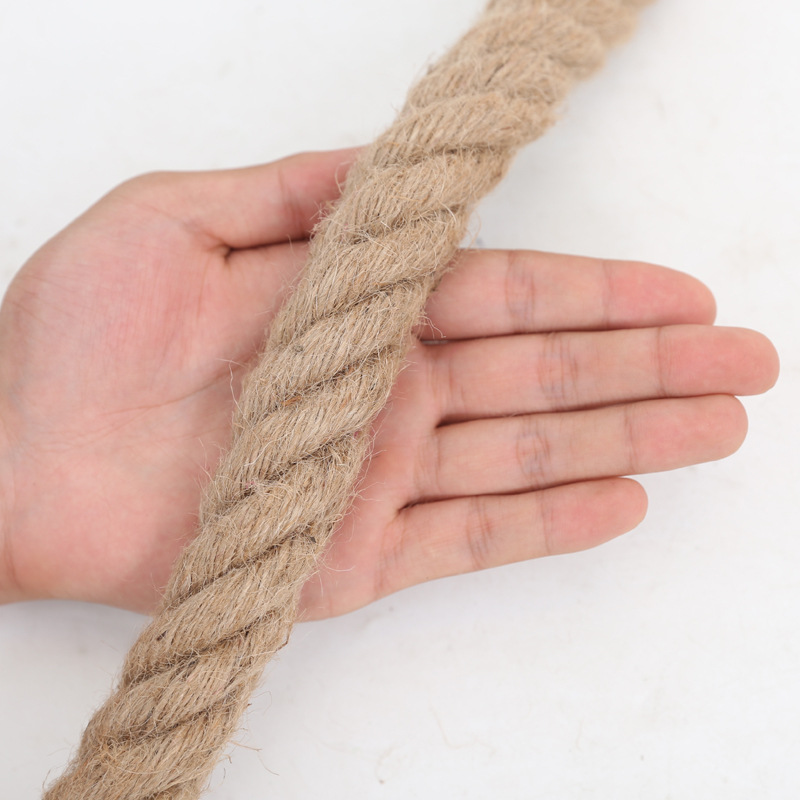 Picture of Hemp Rope Source Factory Thick Jute Rope Bundle Handmade DIY Hanging Tagline Retro Lamp Twist Cat Climbing Frame Thick Tug