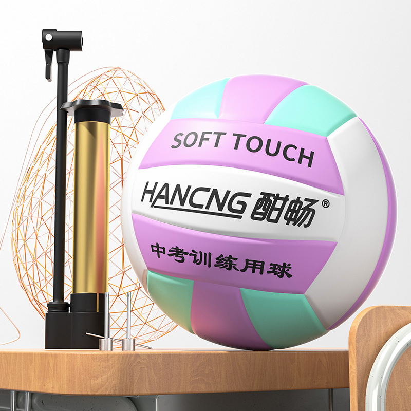 Picture of Factory direct PU machine sewing volleyball high school entrance examination student training competition special soft hard volleyball No.5 inflatable volleyball