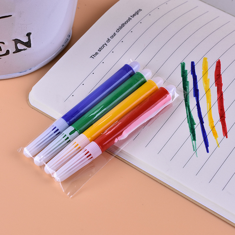 Picture of 101-4 color watercolor pen 6 color mini watercolor pen children diy brush pen accessories painting set stationery wholesale