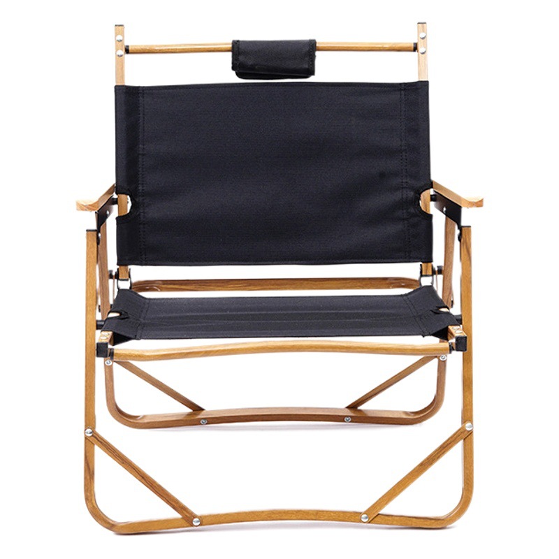 Camping Folding Chair Portable Outdoor Aluminum Alloy Wood Grain Seat Camping Equipment Kermit Chair Fishing Stool