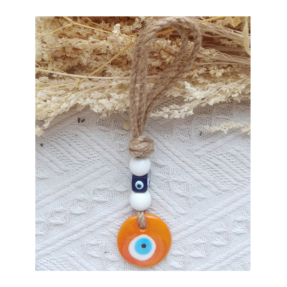 Picture of Custom twine hand-woven Turkish devil's eye pendant blue eye pendant car interior pendant wall ornaments