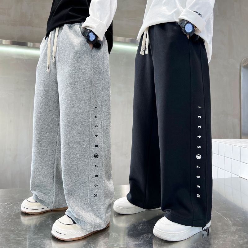 Boys' Sports Pants Spring and Autumn 2024 New Large Children's Wide Leg Long Pants Boys Western Style Casual Pants