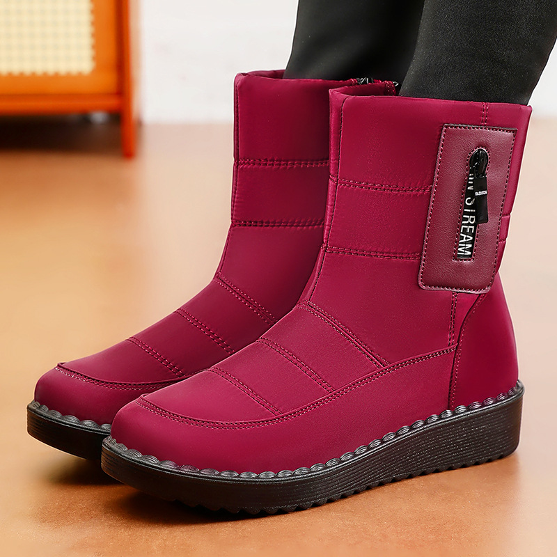 Cotton shoes winter cross-border polyurethane fleece-lined thickened boots outdoor warm sports snow boots long tube cotton boots wholesale