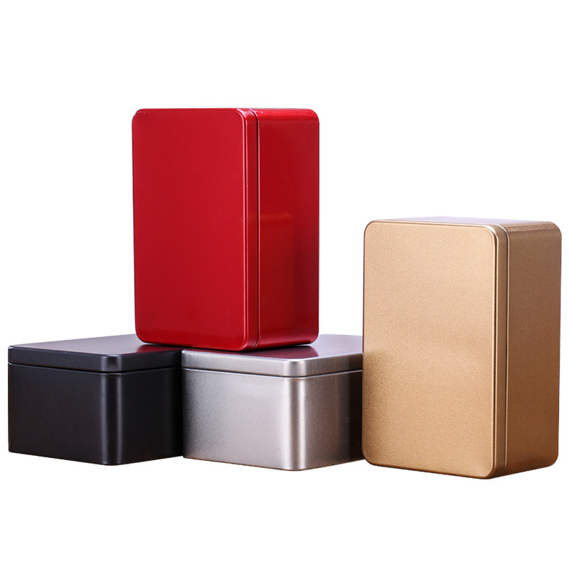 Rectangular Tinplate Box Tea Scented Tea Wolfberry Gift Packaging Box Iron Box 125g Premium Seal