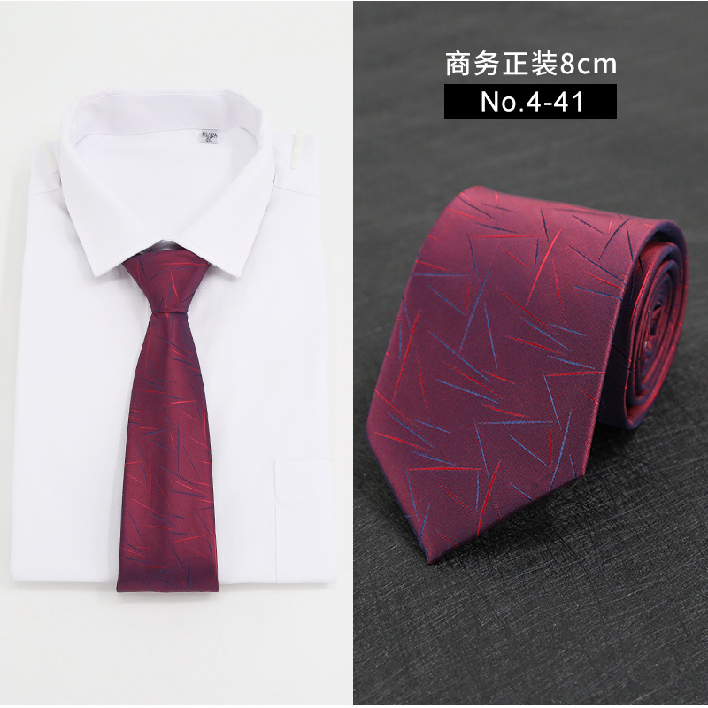 Picture of New Style Tie Men's Formal Business Casual Simple Style Solid Color Striped Arrow-Shaped Tie Manufacturer Ready Stock Wholesale