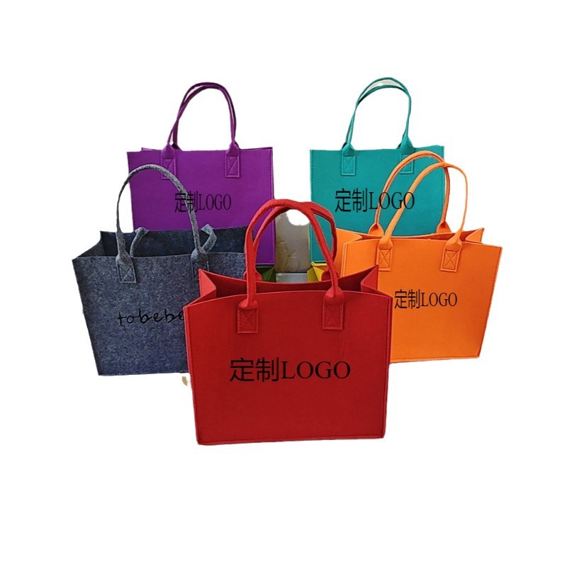 Picture of Customized Wool Felt Bag, Handbag, Nanong Tote Bag, Felt Wool Bag, Small Tote Bag, Red Gift Box