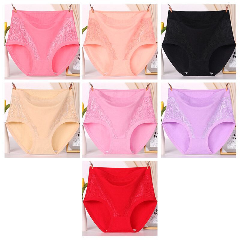 Picture of 6634# Cotton Large Size Middle-aged Mother High Waist Women's Combination Triangle Shorts Simple Style Chubby Girl Underwear