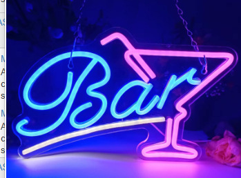 Picture of Amazon Temu Foreign Trade Bar Bar Beer Beer Cocktail Decorative Light Shape Neon Light Customization