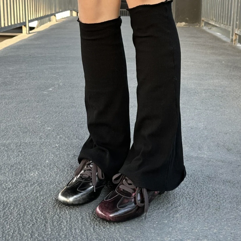 Low-Heeled Gradient Black and Pink Silver German-Style Training Shoes 2025 New Round-Toe High-Heeled Color-Polished Versatile Lace-Up Leather Shoes Trendy Low Heels