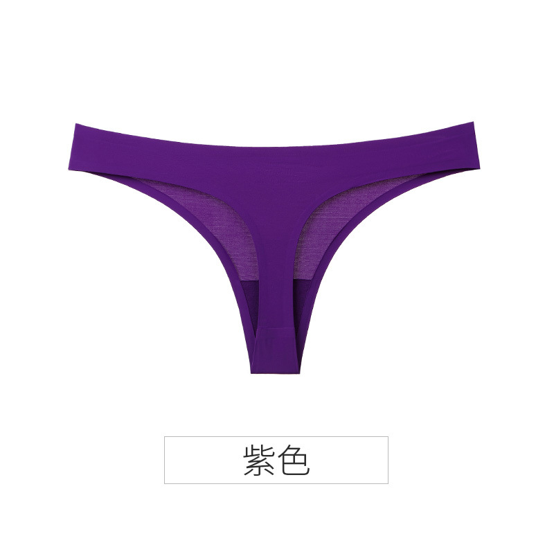 Picture of Explosions ice silk seamless thong women pure wind European and American women sexy tback foreign trade T pants sports fitness