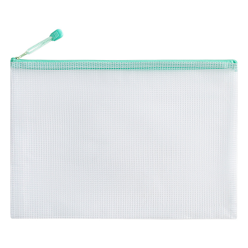 Picture of A4 Thickened Grid Document Bag Student Subject Classification Bag PVC Transparent Waterproof Zipper Storage Bag Information Bag