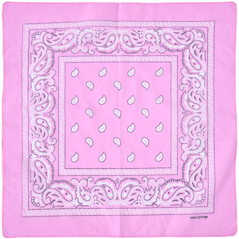 Picture of Factory Wholesale European and American Cashew Flower Square Scarf Outdoor Sports Cycling Hip-Hop Spot Pure Cotton Insect Printed Headscarf