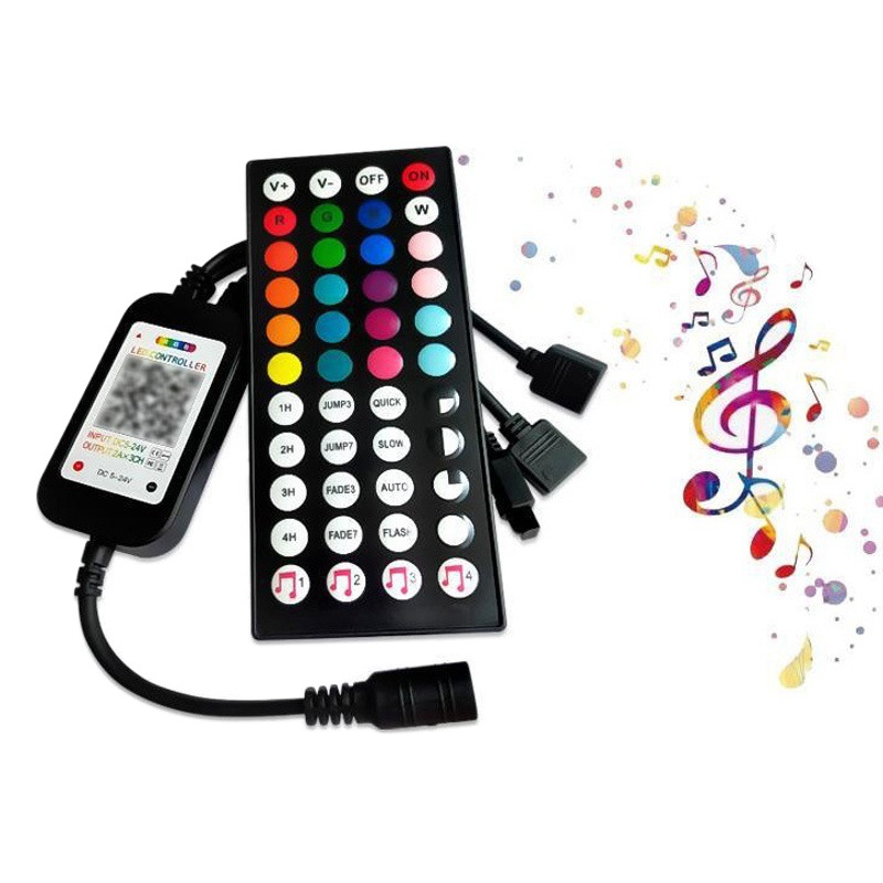 Factory double red Source 44 key Bluetooth music controller LED light colorful intelligent timing RGB light with controller