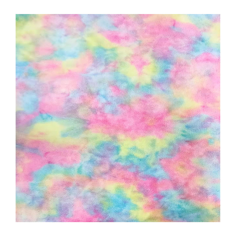 Factory in stock supply tie-dyed rabbit fur for shoes and hats clothing and apparel crafts toys home textile bags