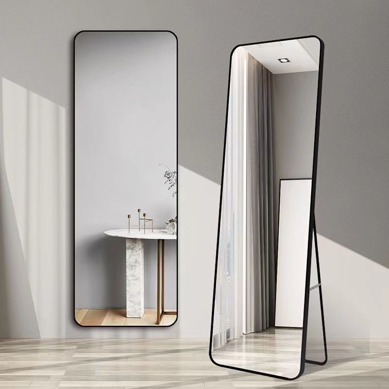 Picture of Full body floor-to-ceiling mirror Internet celebrity simple girl rounded corner home fitting mirror horizontal dressing student dormitory clothing store