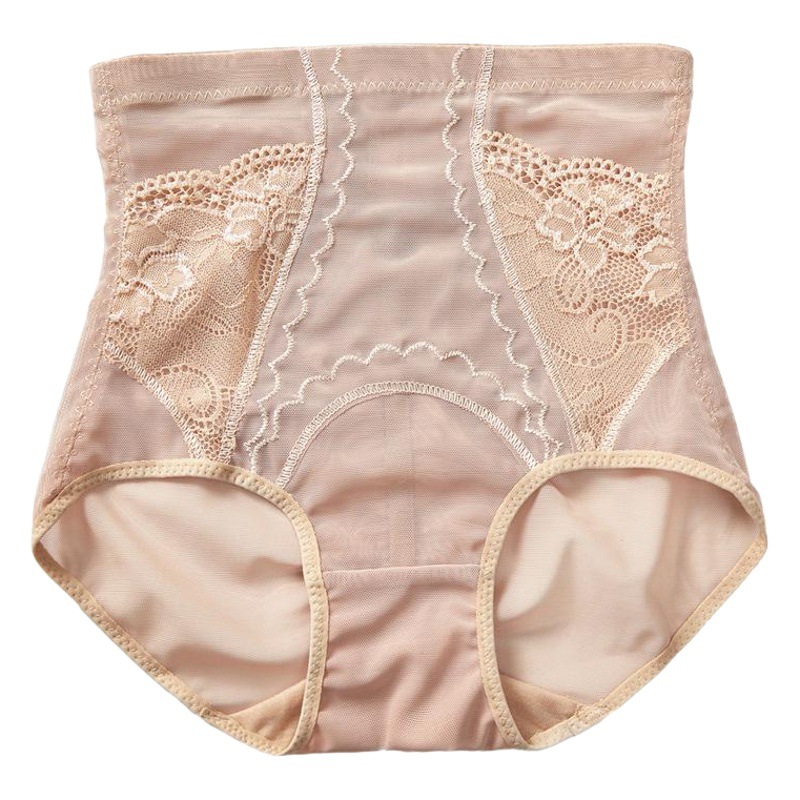 Postpartum Mid-Waist Hip-Lifting and Abdominal Pants Women's Body-Shaping and Body-Tapping Pants Pure Cotton Crotch Shaping Waist Mesh Breathable Spring and Summer