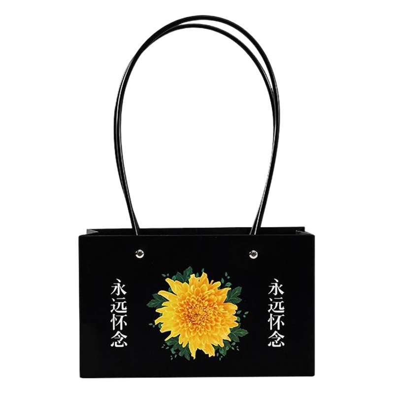 Ching Ming Festival Chrysanthemum Handbag Handbag Tomb Sweeping Flower Shop Flower Arrange Handbag Kraft Paper Waterproof New Style