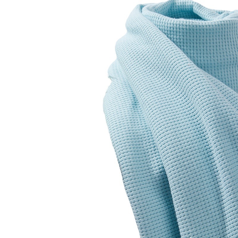 Picture of Tc Polyester-Cotton Blended Wafer Grids Pineapple Grids Small Square Cross Grids Double-Sided Knitted Waffle Fabric Yarn-Dyed