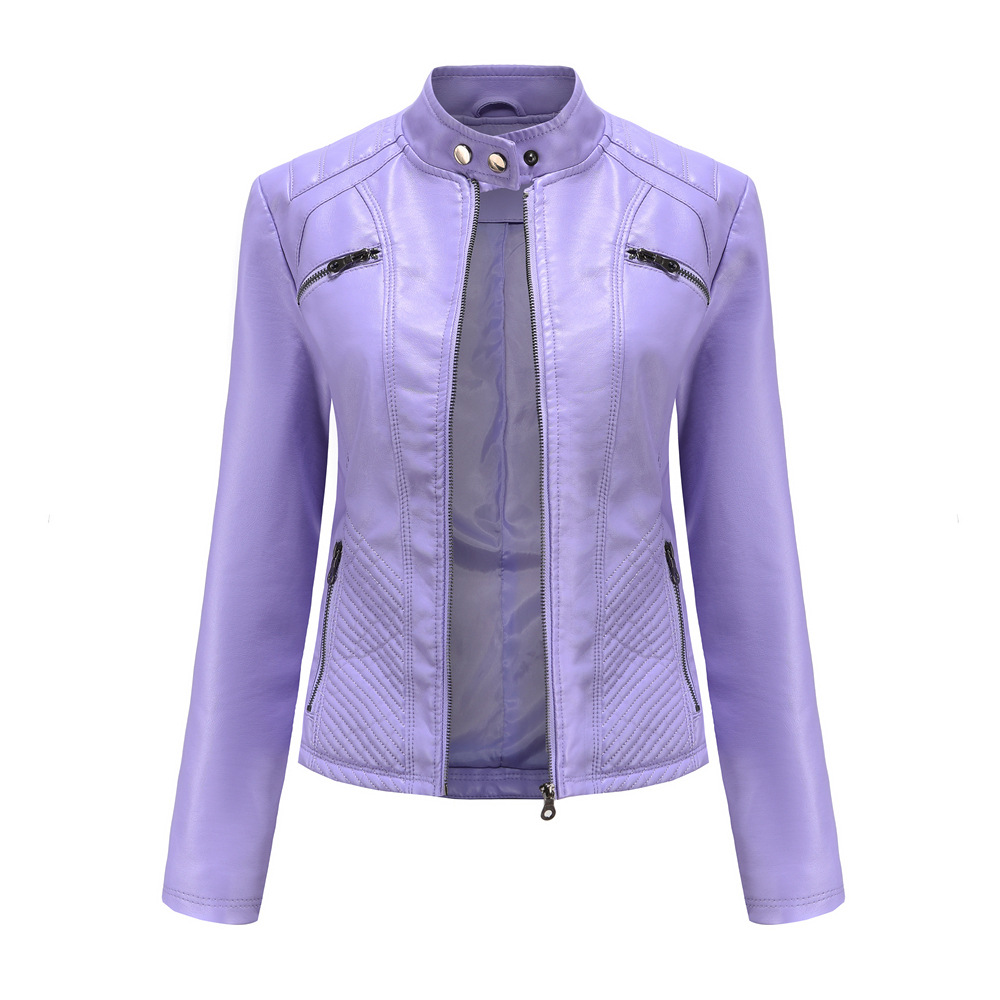 Picture of Cross-Border Leather Jacket Russian Popular Slim Youthful Elegant Wear-Resistant Leather Jacket