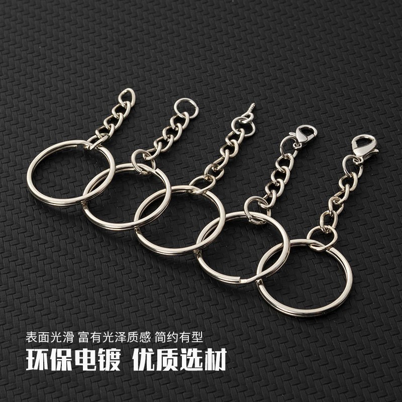 Picture of Environmentally Friendly School Bag Pendant Aperture Keychain White K Key Chain Key Ring DIY Pendant Accessories Pendant Wholesale