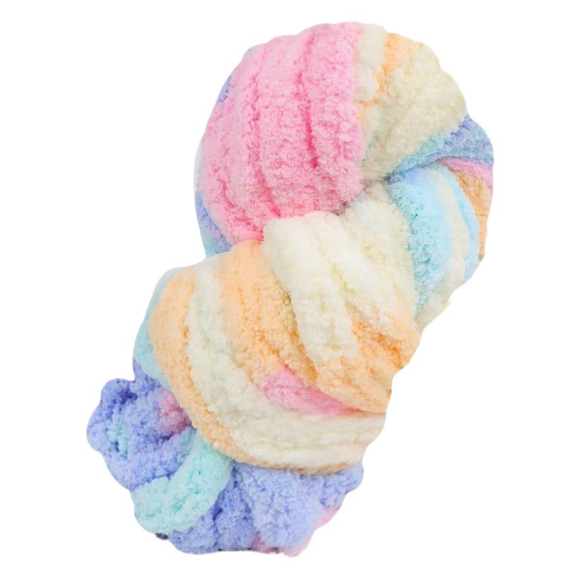Super thick ice strip thread finger scarf wool ball cat tail thread handmade diy woven material package super thick ice island wool