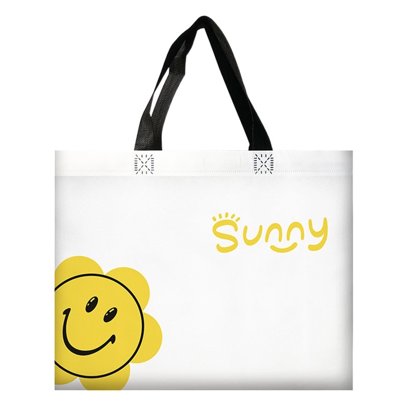 Sunflower Thickened Film-coated Non-woven Bag Clothing Store Handbag Coat Fur Shopping Bag Advertising Gift Bag