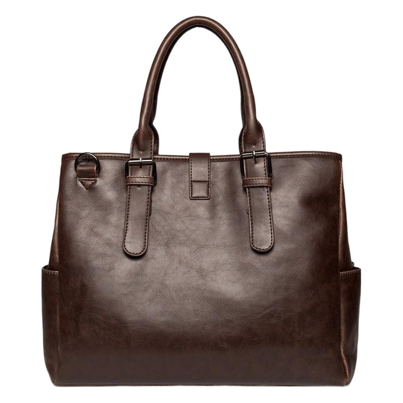 Retro Simple Large-Capacity Briefcase Casual Crossbody Men's Bag Trendyy Shoulder Bag Men's Computer Bag Handbag
