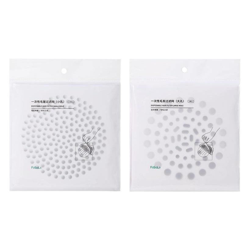 Fasola Household Bathroom Disposable Hair Filter Sewer Outlet Filter Anti-Blocking Non-Woven Floor Drain Sticker