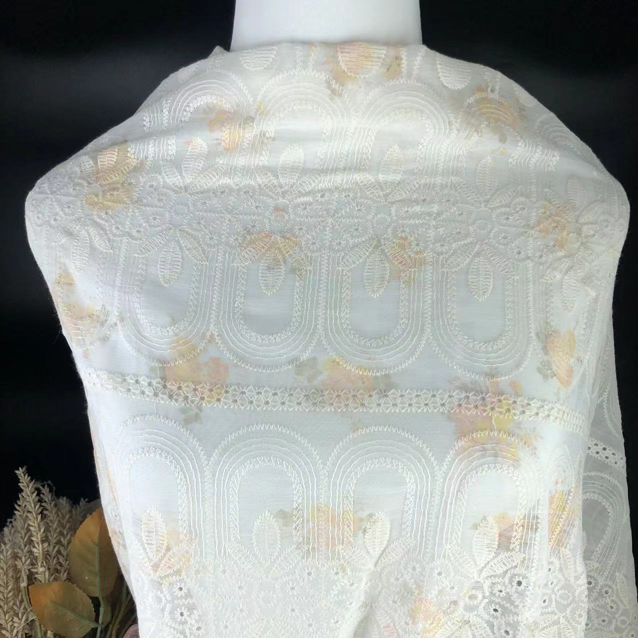 Xiaojun Textile Floral Pattern Computer Embroidery Printed Fabric Chinese Print Children's Clothing Fabric Dress Han Dynasty