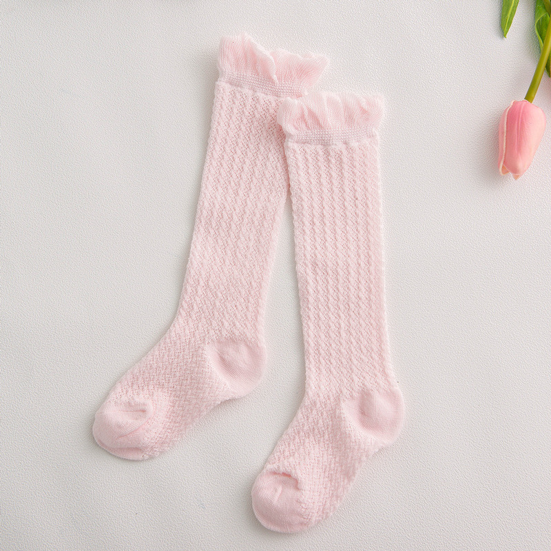 Picture of Summer mesh breathable baby socks knee air conditioning mosquito socks 0-1-2-3 years old children high tube baby stockings