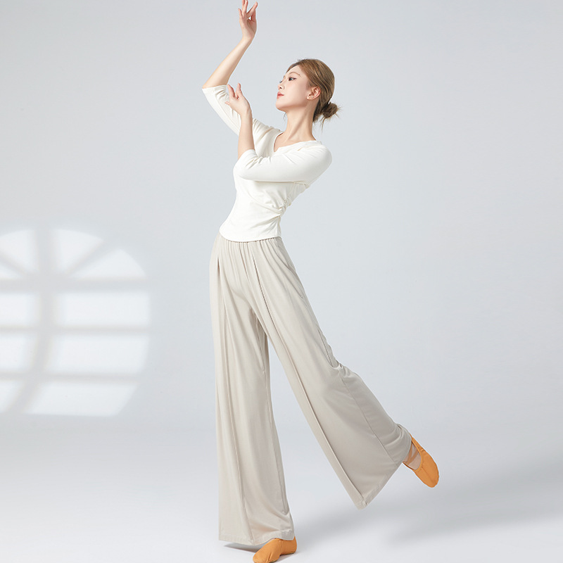 Picture of Dance Suit Top Women's V-neck Slim Look Classical Dance Suit Modern Dance National New Style Clothing Adult Dance Practice Suit